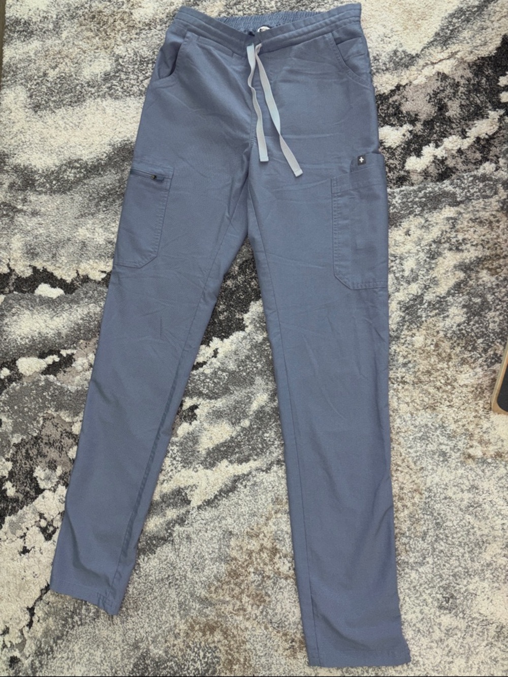 Figs Straight-Leg Scrub Pants in Slate Blue